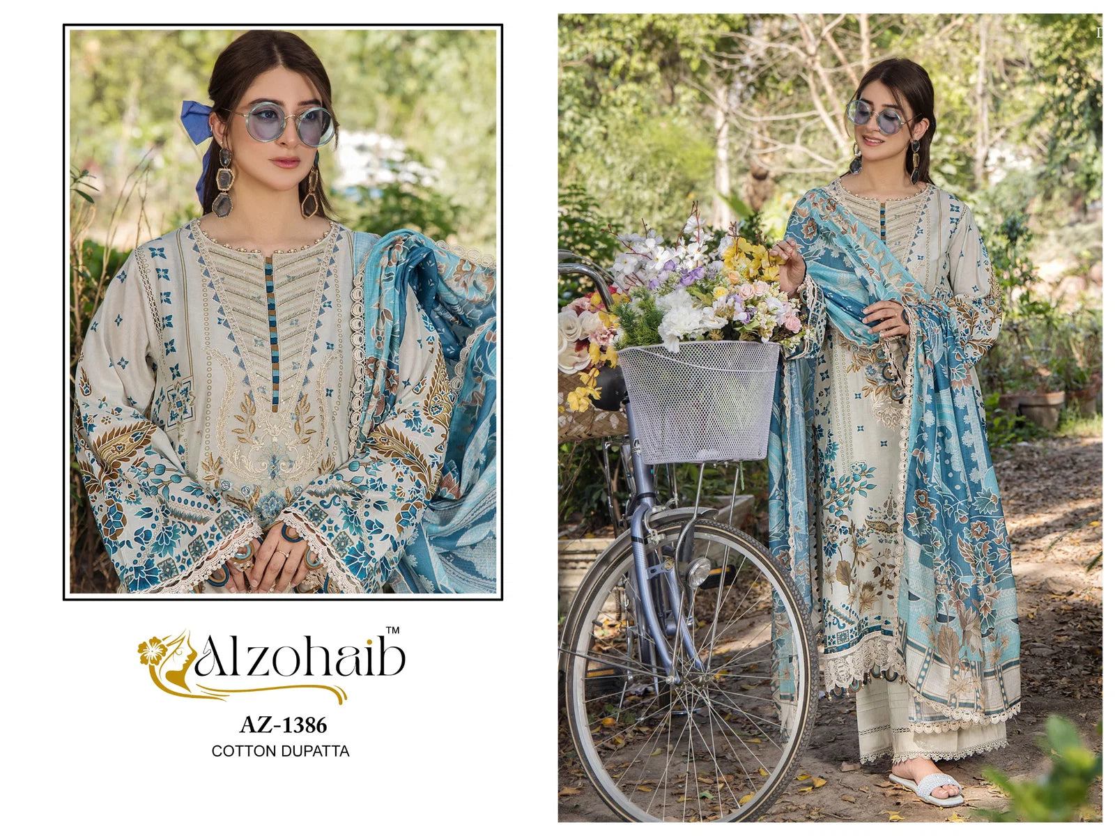 Alzohaib Aaida Vol 2 Chiffon Dupatta Fancy Pakistani Suit Collection