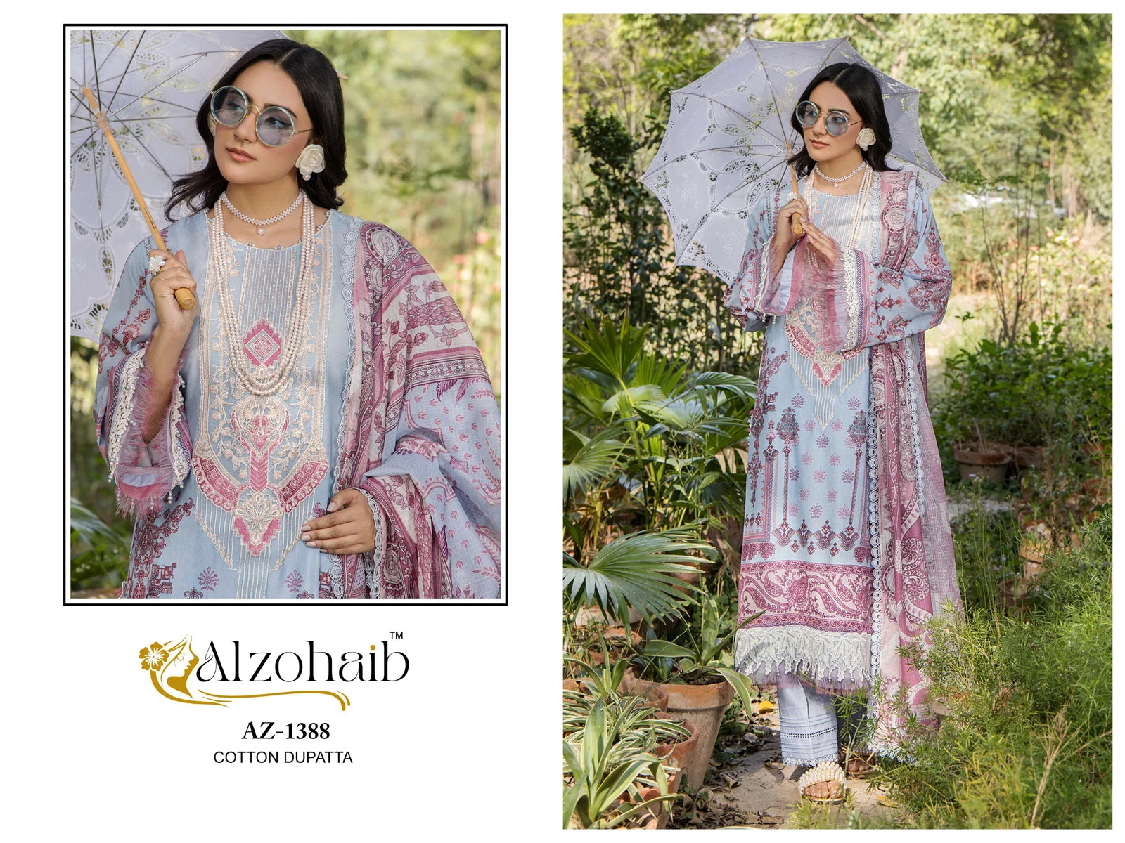 Alzohaib Aaida Vol 2 Chiffon Dupatta Fancy Pakistani Suit Collection