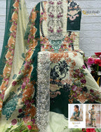 Alzohaib Aaliyah Vol 1 Chiffon Dupatta Cotton Embroidered Salwar Kameez