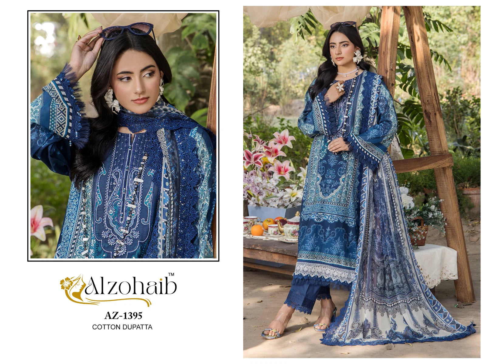 Alzohaib Aalsha Vol 2 Cotton Dupatta Cotton Pakistani Salwar Kameez