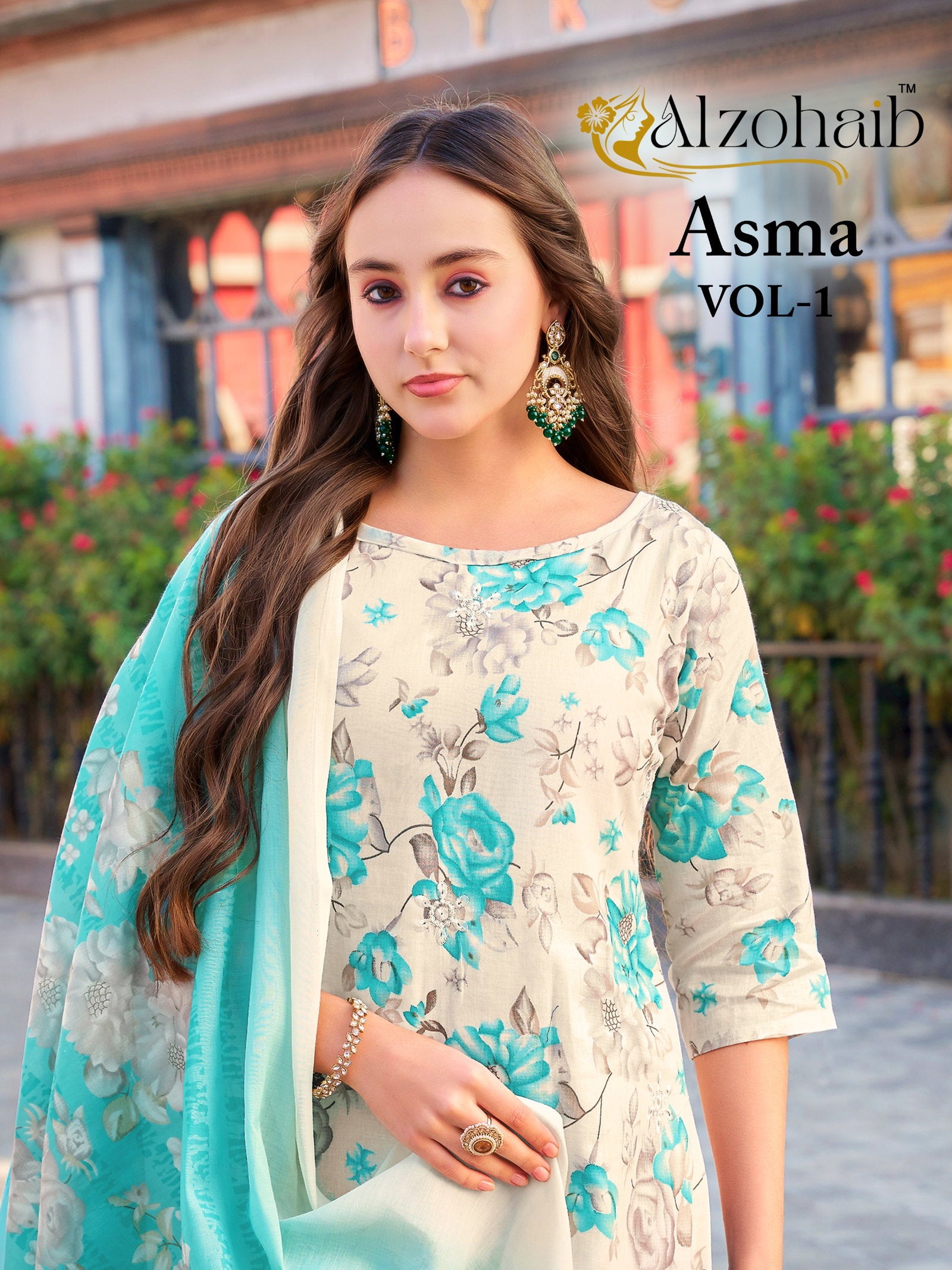 Alzohaib Asma Vol 1 Cotton Dupatta Cotton Pakistani Salwar Kameez