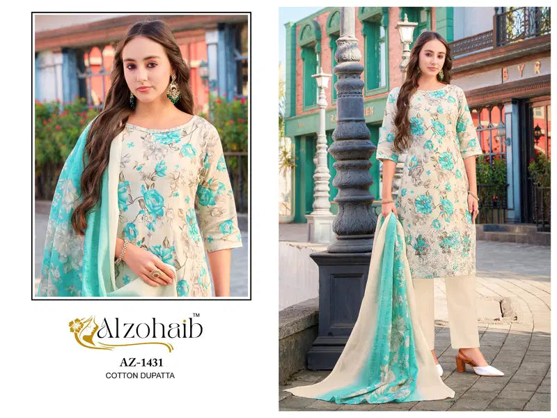 Alzohaib Asma Vol 1 Cotton Dupatta Cotton Pakistani Salwar Kameez
