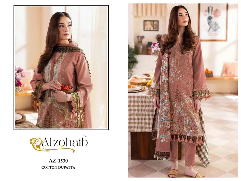 Alzohaib Ayesha Vol 1 Cotton Dupatta Cotton Patch Worked Salwar Kameez