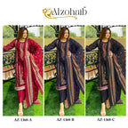 Alzohaib Az 1368 A To C Chiffon Dupatta Cotton Pakistani Salwar Kameez