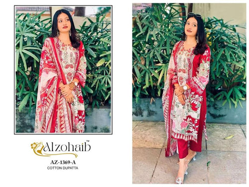Alzohaib Az 1369 A Cotton Embroidered Salwar Kameez