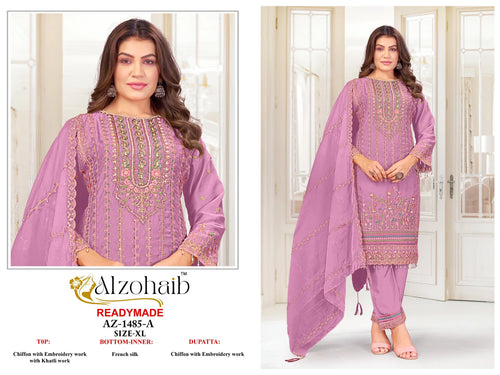 Alzohaib Az 1485 A To D Readymade Chiffon Pakistani Salwar Kameez