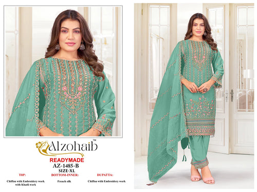 Alzohaib Az 1485 A To D Readymade Chiffon Pakistani Salwar Kameez
