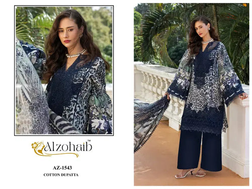 Alzohaib Aziza 1543 To 1546 Cotton Dupatta Cotton Patch Work Salwar Kameez