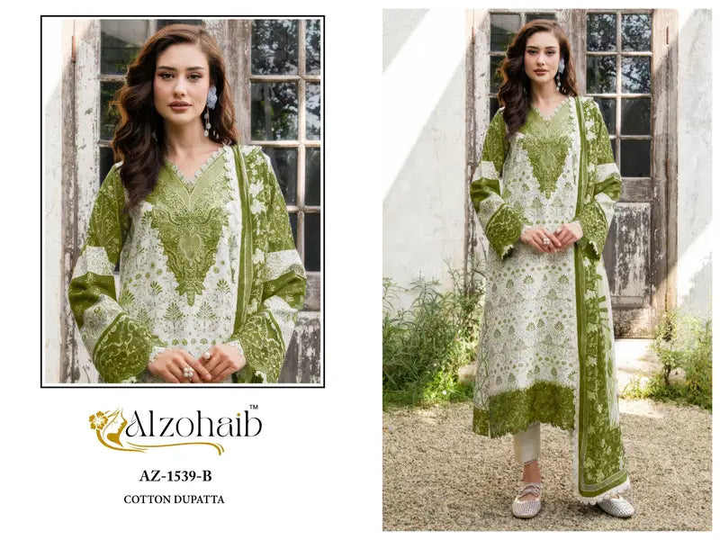 Alzohaib Innaya Vol 1 Cotton Dupatta Cotton Embroidered Salwar Kameez