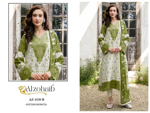 Alzohaib Innaya Vol 1 Cotton Dupatta Cotton Embroidered Salwar Kameez
