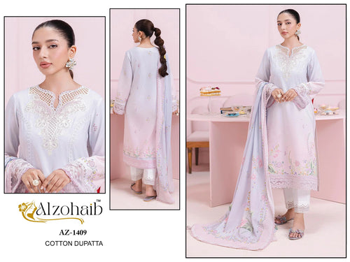 Alzohaib Itrh Vol 2 Chiffon Dupatta Cotton Pakistani Salwar Kameez