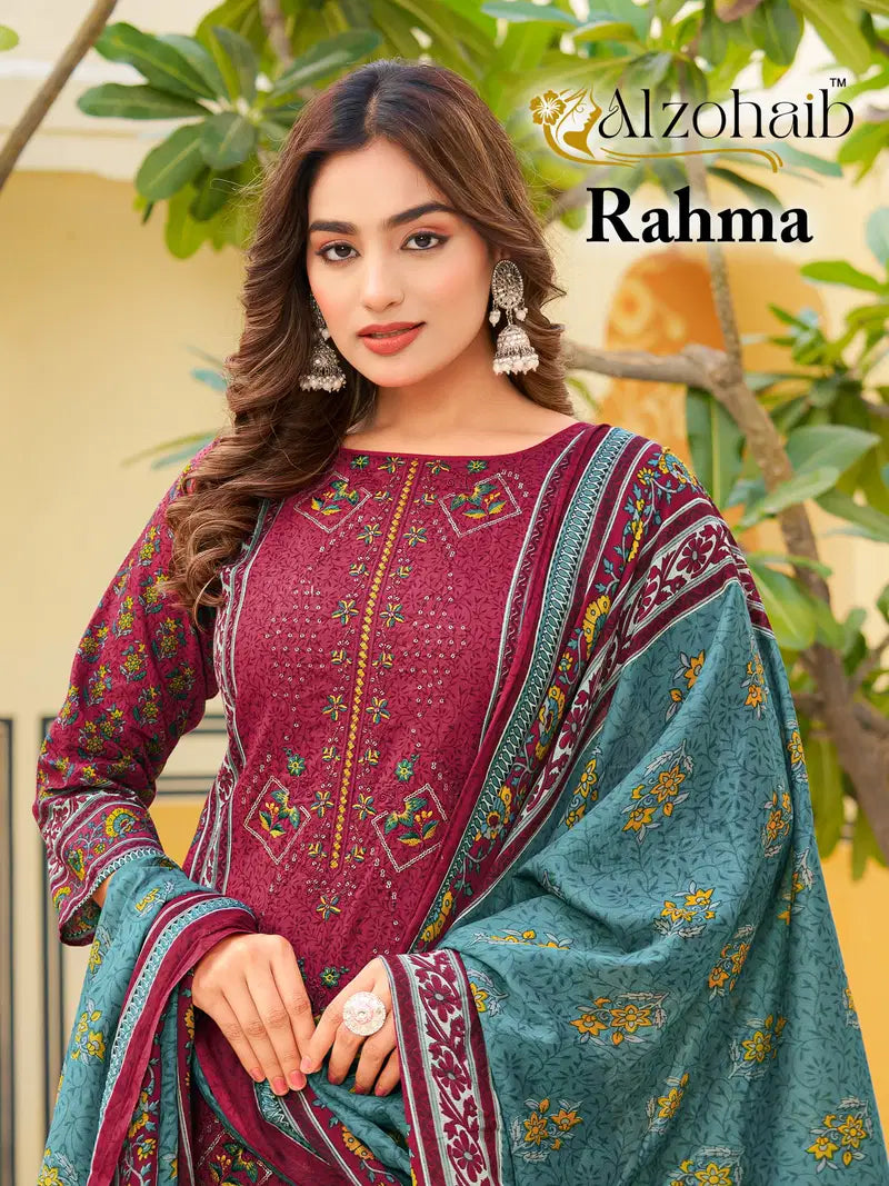 Alzohaib Rahma Chiffon Dupatta Fancy Pakistani Suit Collection