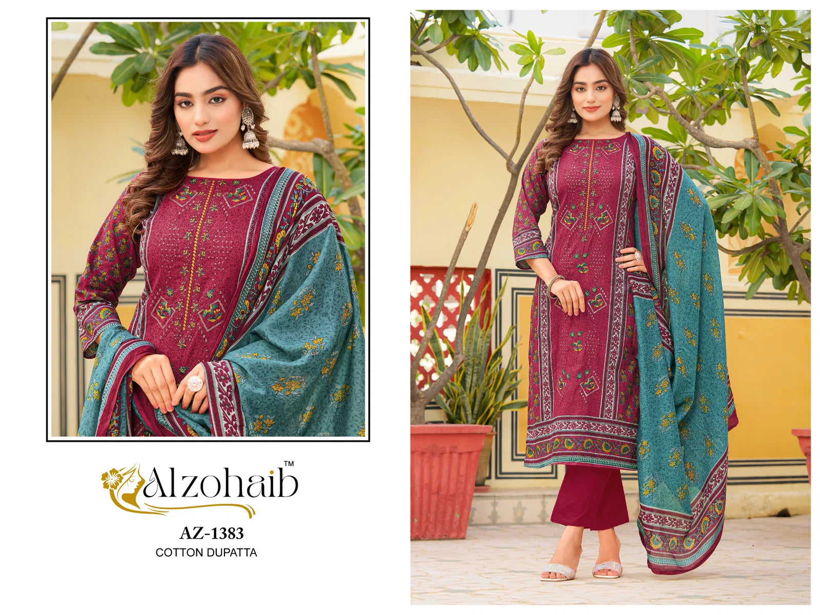 Alzohaib Rahma Chiffon Dupatta Fancy Pakistani Suit Collection