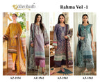 Alzohaib Rahma Vol 1 Chiffon Dupatta Cotton Patch Work Pakistani Suit Collection