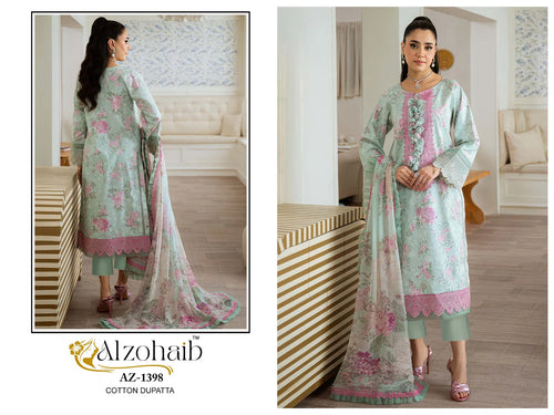 Alzohaib Riwayat Vol 2 Cotton Dupatta Cotton Pakistani Salwar Kameez