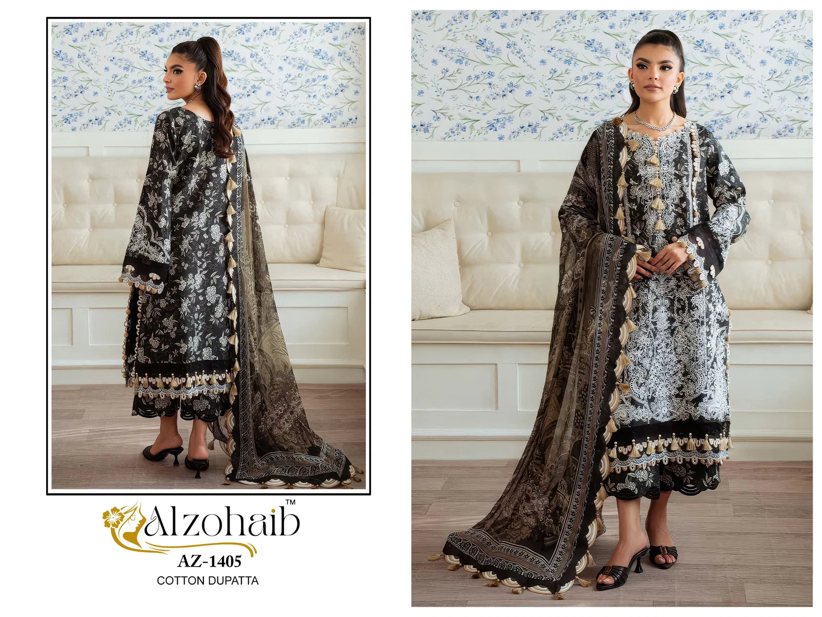 Alzohaib Riwayat Vol 2 Cotton Dupatta Cotton Pakistani Salwar Kameez