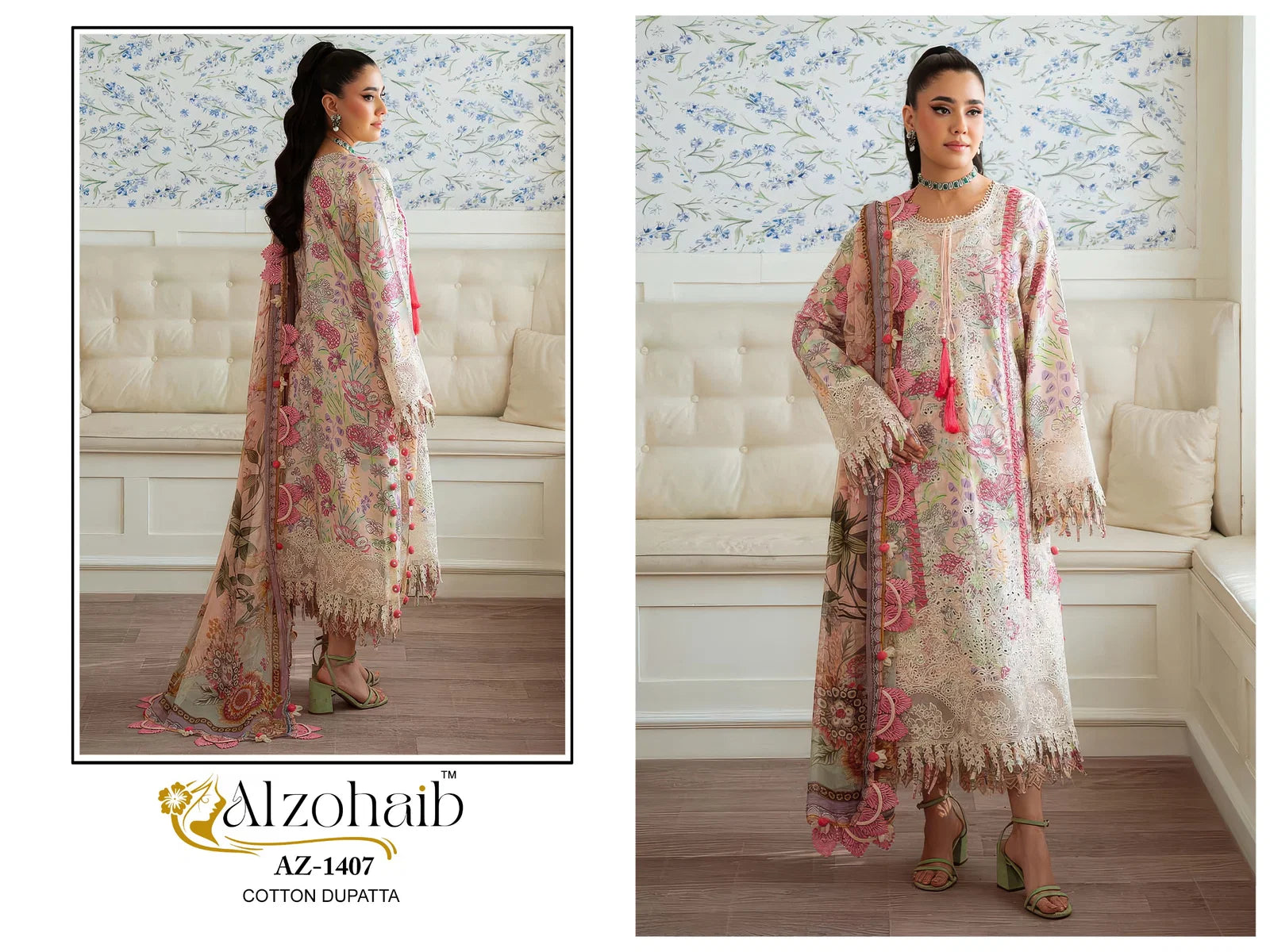Alzohaib Riwayat Vol 2 Cotton Dupatta Cotton Pakistani Salwar Kameez