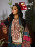 Alzohaib Zaynah Vol 1 Cotton Dupatta Cotton Patch Work Salwar Kameez