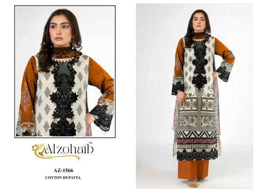 Alzohaib Zaynah Vol 1 Cotton Dupatta Cotton Patch Work Salwar Kameez