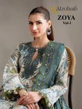 Alzohaib Zoya 1549 To 1552 Chiffon Dupatta Cotton Patched Worked Salwar Kameez Full Catalog available at wholesale rate.