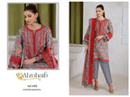 Alzohaib Zoya 1549 To 1552 Chiffon Dupatta Cotton Patched Worked Salwar Kameez Full Catalog available at wholesale rate.