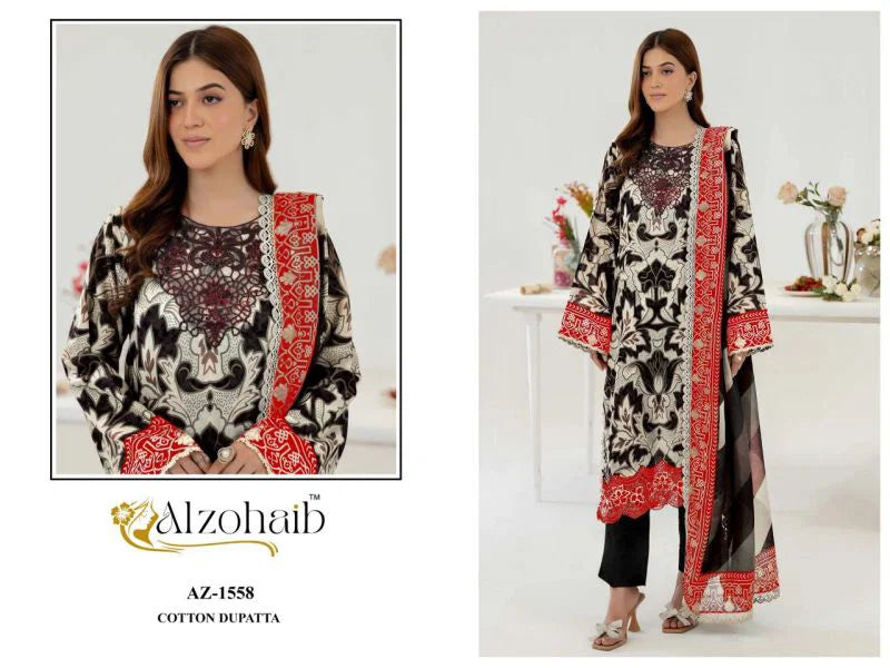 Alzohaib Zoya Vol 2 Cotton Dupatta Cotton Patch Work Pakistani Salwar kameez Collection