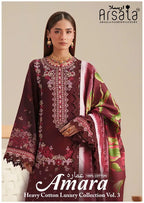 Arsala Amara Vol 3 Lawn Cotton Pakistani Karachi Dress Material Collection