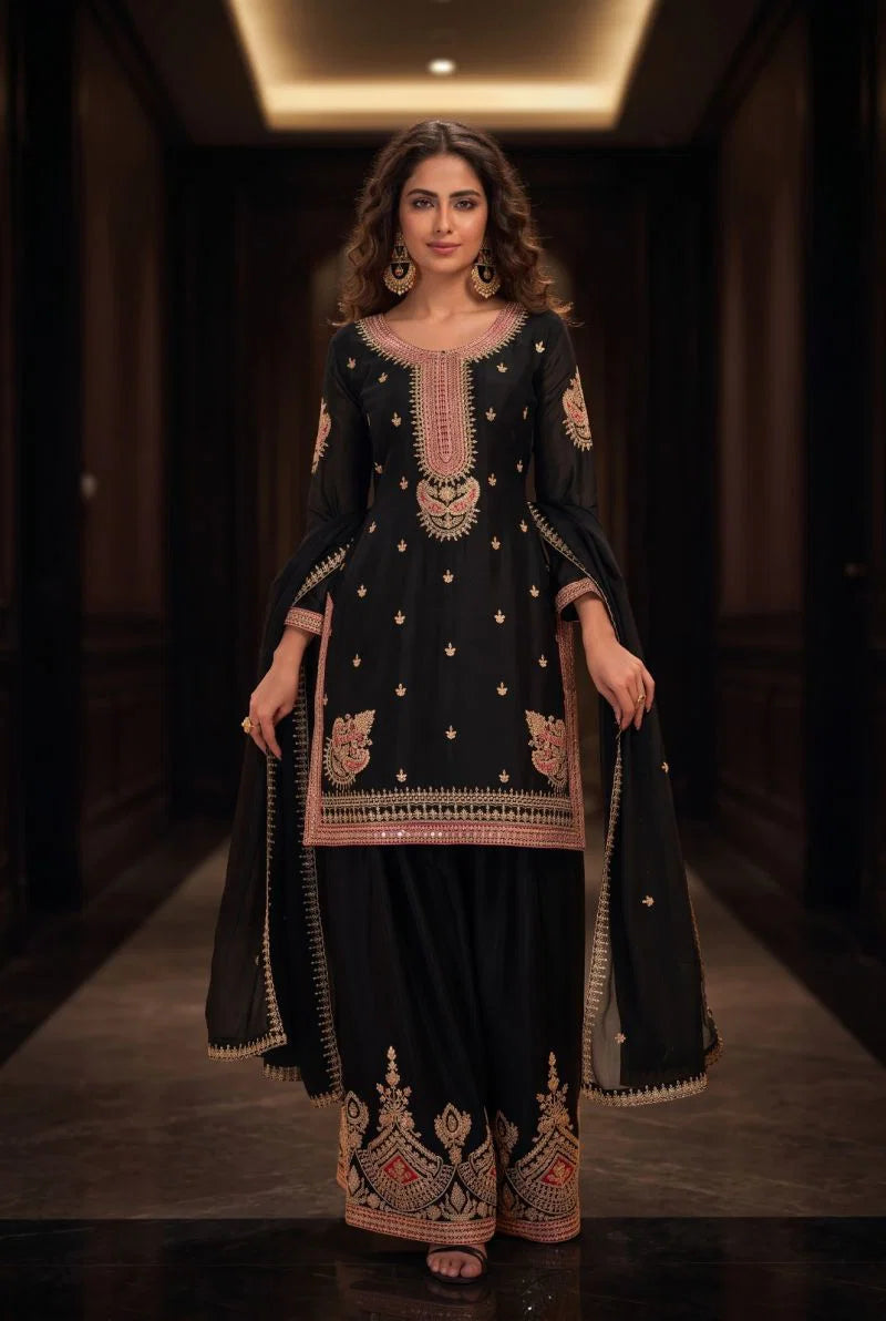 Aurraa Haseen Chinon Embroidered Salwar Kameez