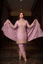 Aurraa Kiyaa Simar Silk With Daman Work Farshi Salwar Kameez