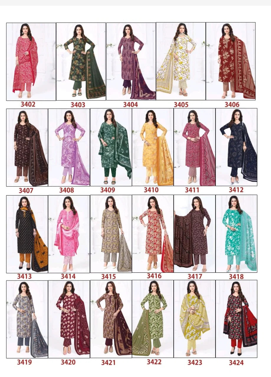 Baalar Zaara Vol 34 Readymade Cotton Printed Kurti With Bottom Dupatta