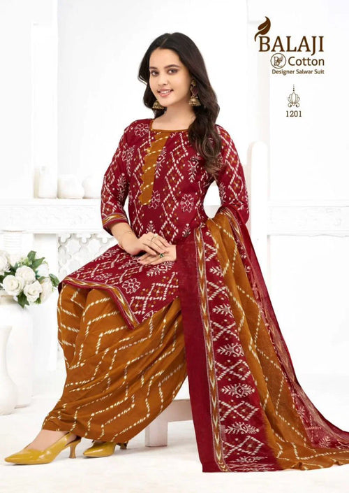 Balaji Sui Dhaga Vol 12 Readymade Cotton Patiyala Dress