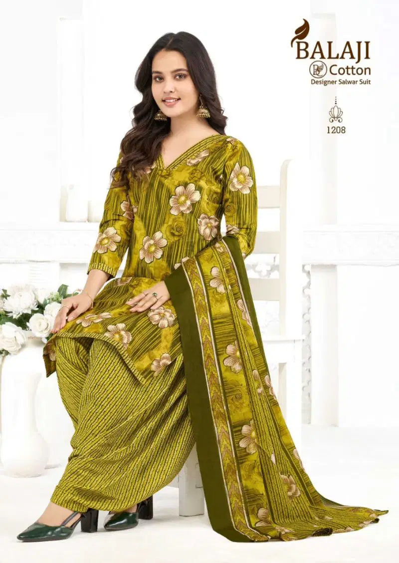 Balaji Sui Dhaga Vol 12 Readymade Cotton Patiyala Dress