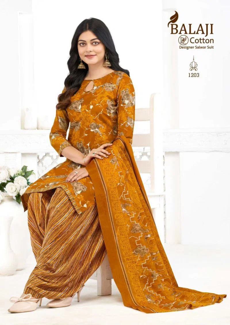 Balaji Sui Dhaga Vol 12 Readymade Cotton Patiyala Dress