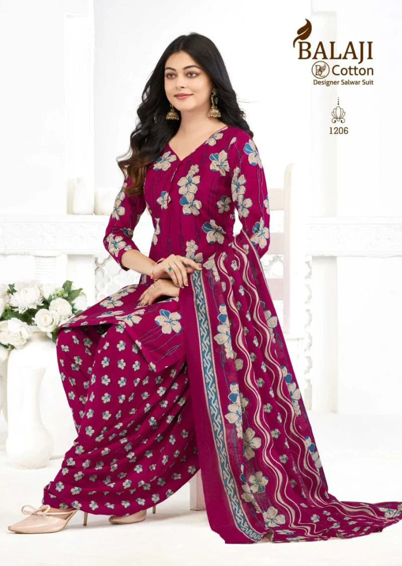 Balaji Sui Dhaga Vol 12 Readymade Cotton Patiyala Dress