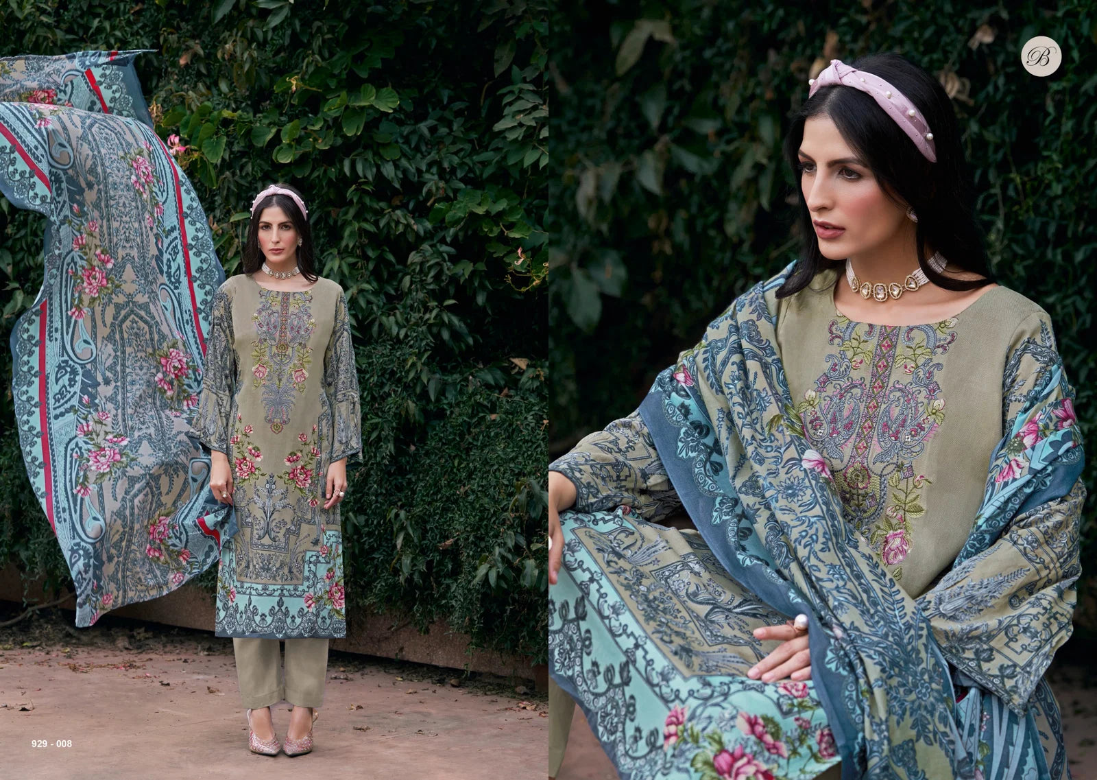 Belliza Riwayat Vol 15 Viscose Rayon Digital Print Dress Material Collection