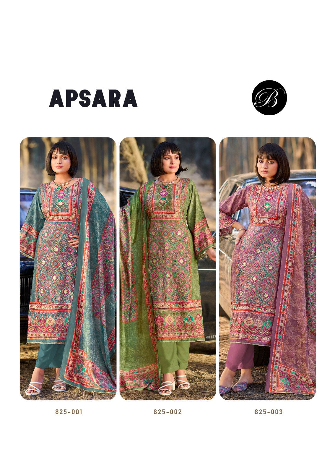Belliza Apsara Viscose Muslin With Handwork Dress Material