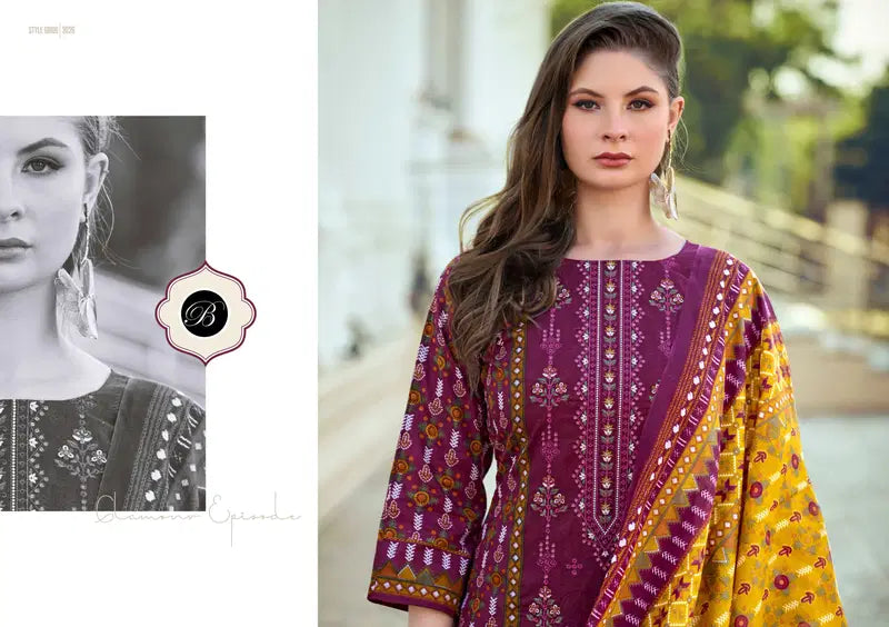 Belliza Bin Saeed Vol 10 Cotton Digital Printed Dress Material Collection