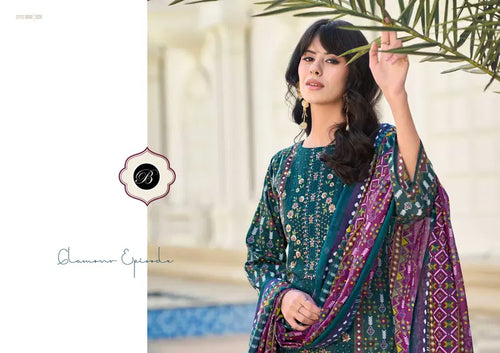 Belliza Bin Saeed Vol 10 Cotton Digital Printed Dress Material Collection