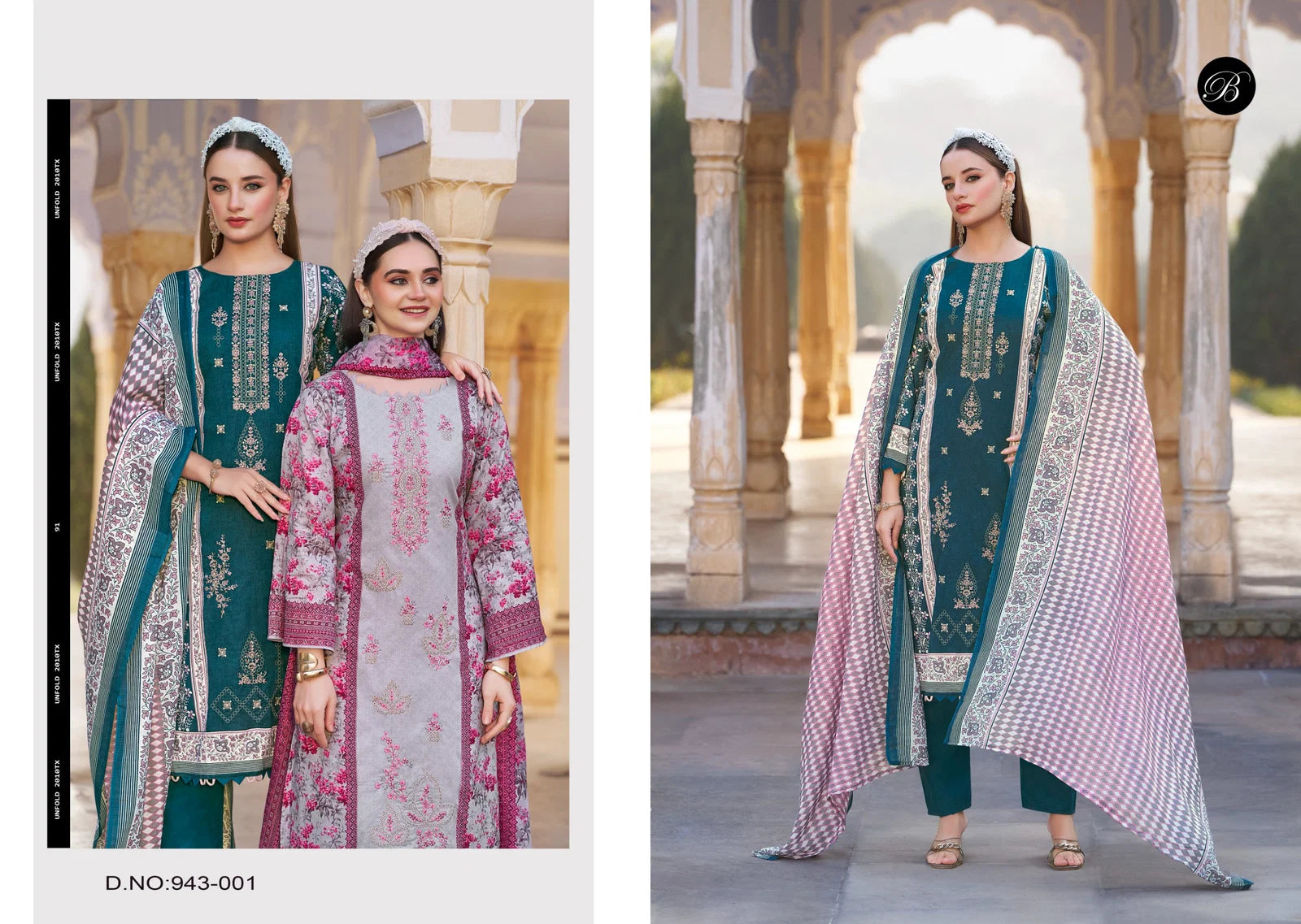 Belliza Bin Saeed Vol 11 Cotton Digital Print With Embroidery Dress Material