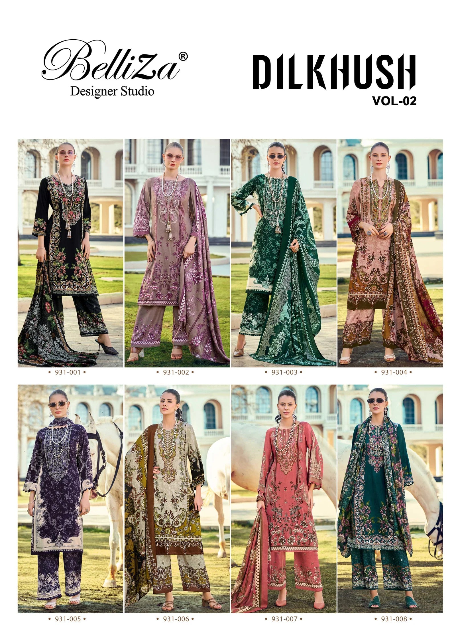 Belliza Dilkhush Vol 2 Viscose Rayon Digital Printed Dress Material Collection