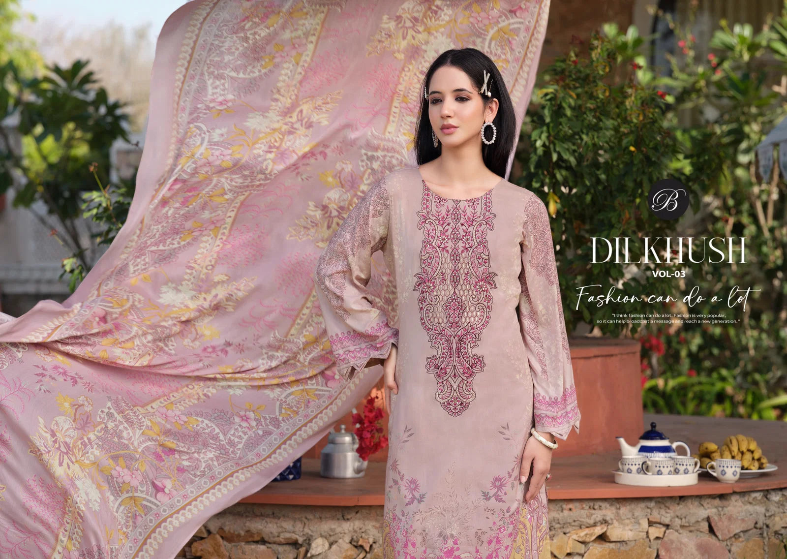 Belliza Dilkhush Vol 3 Viscose Rayon Digital Printed Dress Material
