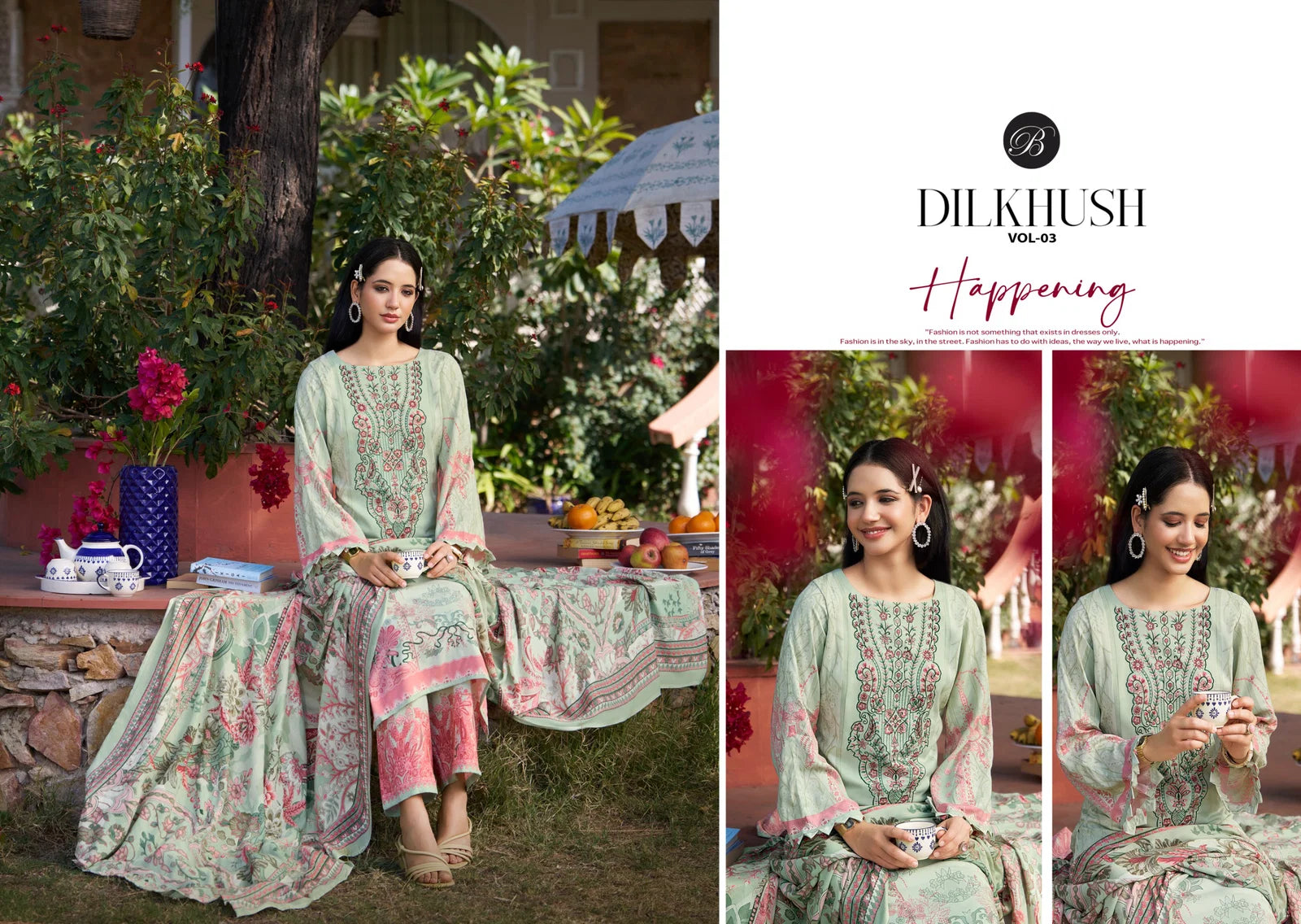 Belliza Dilkhush Vol 3 Viscose Rayon Digital Printed Dress Material