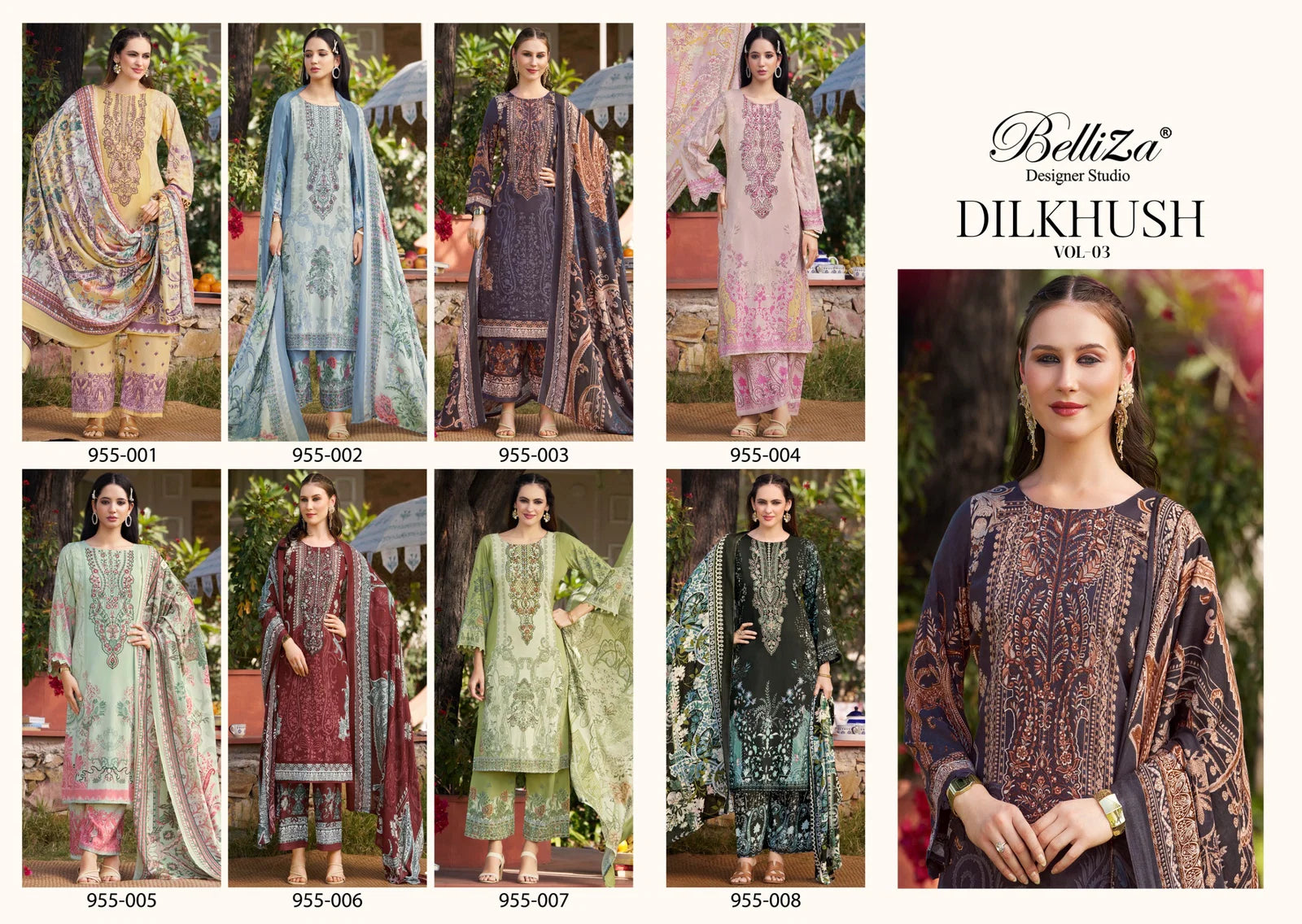 Belliza Dilkhush Vol 3 Viscose Rayon Digital Printed Dress Material