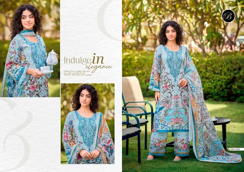Belliza Dilshad Vol 6 Pure Viscose Rayon Digital Printed Dress Material