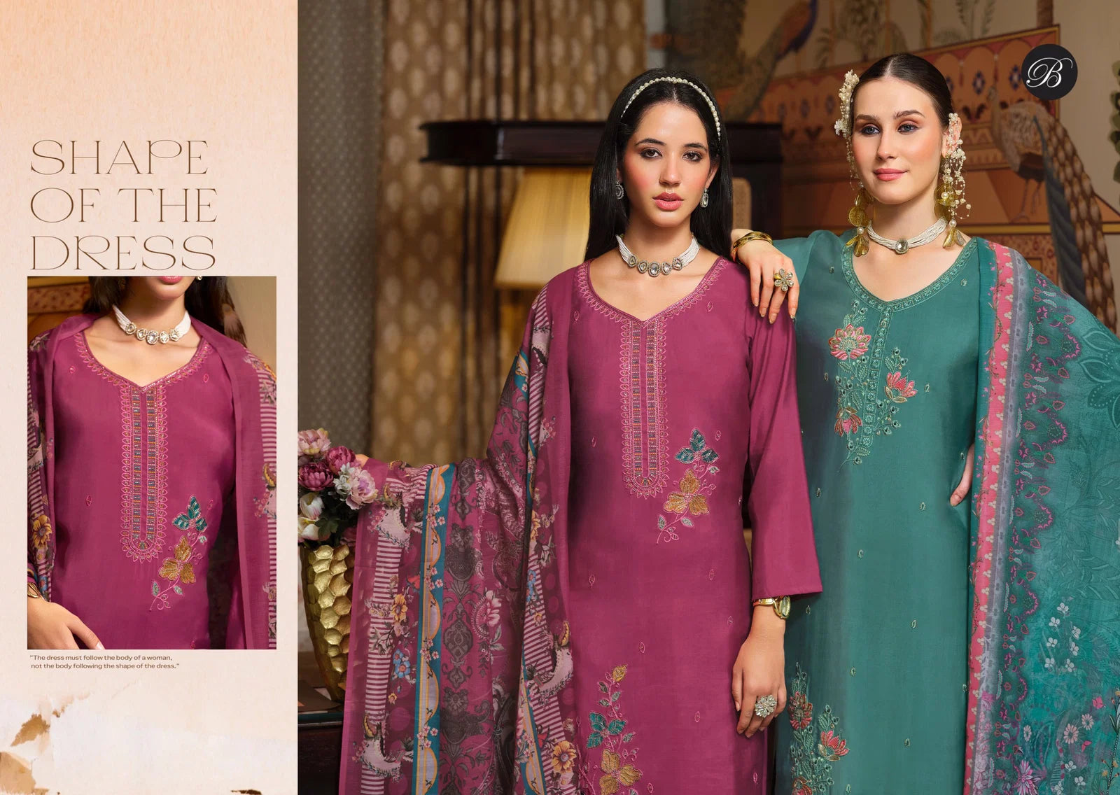 Belliza Gulfam Modal Muslin Heavy Embroidered Salwar Kameez Collection
