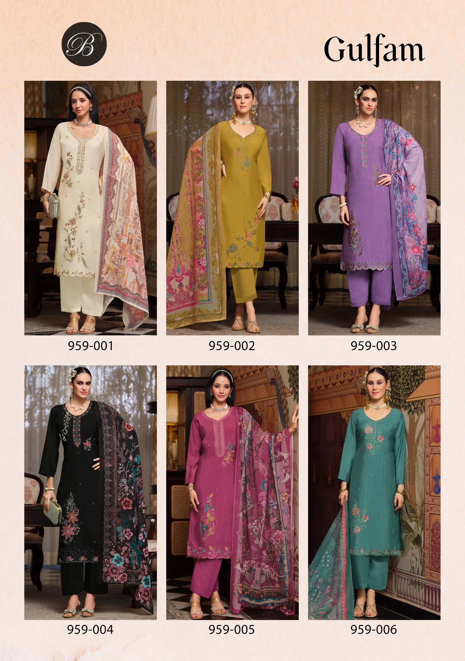 Belliza Gulfam Modal Muslin Heavy Embroidered Salwar Kameez Collection