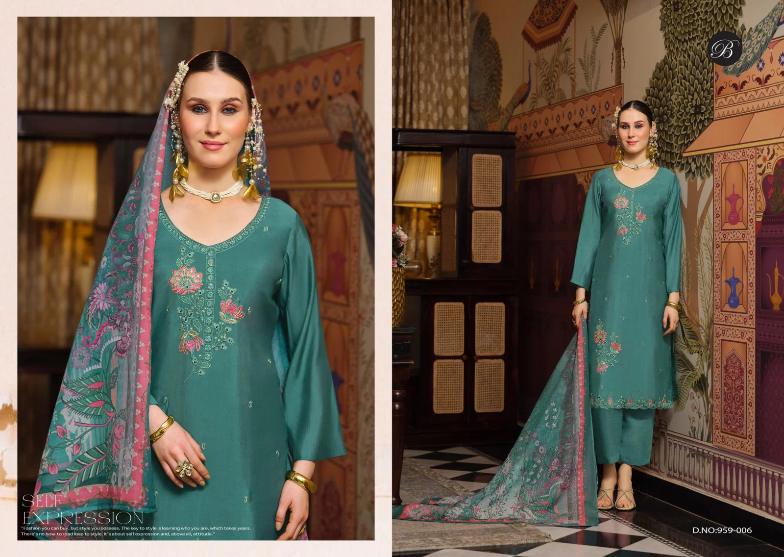 Belliza Gulfam Modal Muslin Heavy Embroidered Salwar Kameez Collection