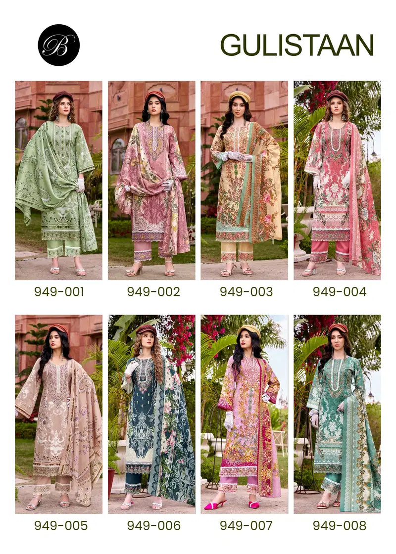Belliza Gulistaan Cotton Digital Printed Dress Material