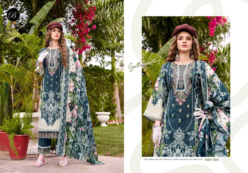 Belliza Gulistaan Cotton Digital Printed Dress Material