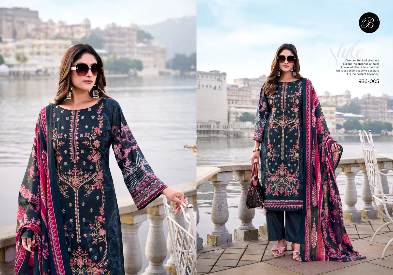 Belliza Ishara Cotton Digital Printed Embroidery Dress Material Collection